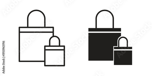 Shopping Bags icon logo concept on white background. Suitable for use on web apps
