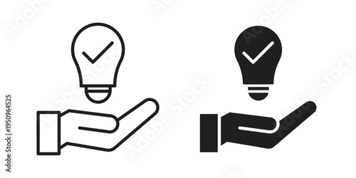 Solution icon logo concept on white background. Suitable for use on web apps