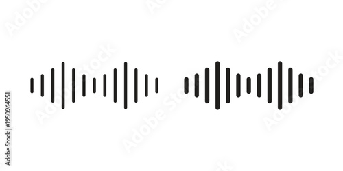 Sound wave icon logo concept on white background. Suitable for use on web apps