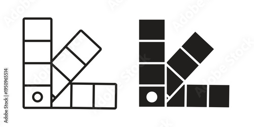 Swatch icon logo concept on white background. Suitable for use on web apps