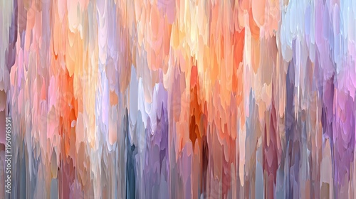 Vertical abstract streaks of warm and cool pastel colors create a textured background design
