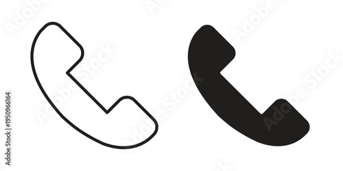 Telephone icon logo concept on white background. Suitable for use on web apps