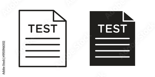 Test icon logo concept on white background. Suitable for use on web apps