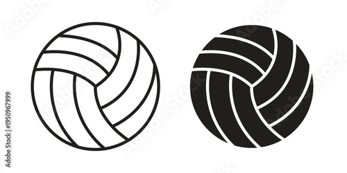 Volley ball icon logo concept on white background. Suitable for use on web apps