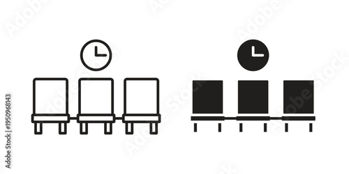 Waiting Room icon logo concept on white background. Suitable for use on web apps