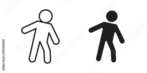 Walk icon logo concept on white background. Suitable for use on web apps