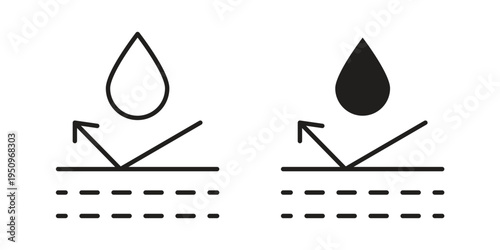 Waterproof icon logo concept on white background. Suitable for use on web apps