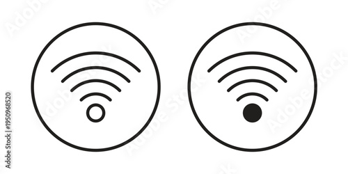 Wifi icon logo concept on white background. Suitable for use on web apps