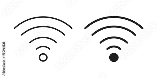 Wifi Signal icon logo concept on white background. Suitable for use on web apps