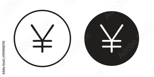 Yen icon logo concept on white background. Suitable for use on web apps