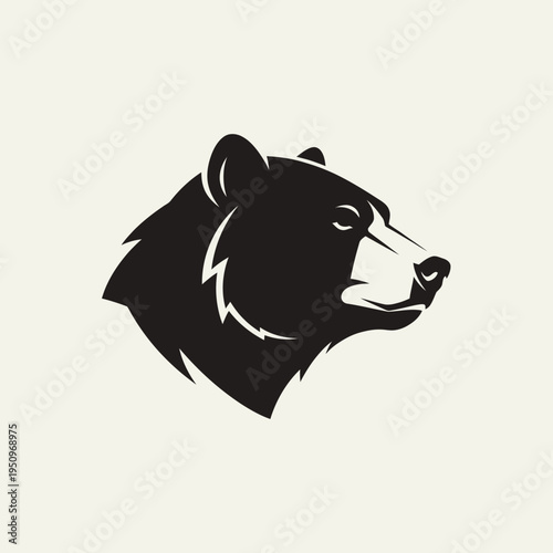 Black bear head profile view.