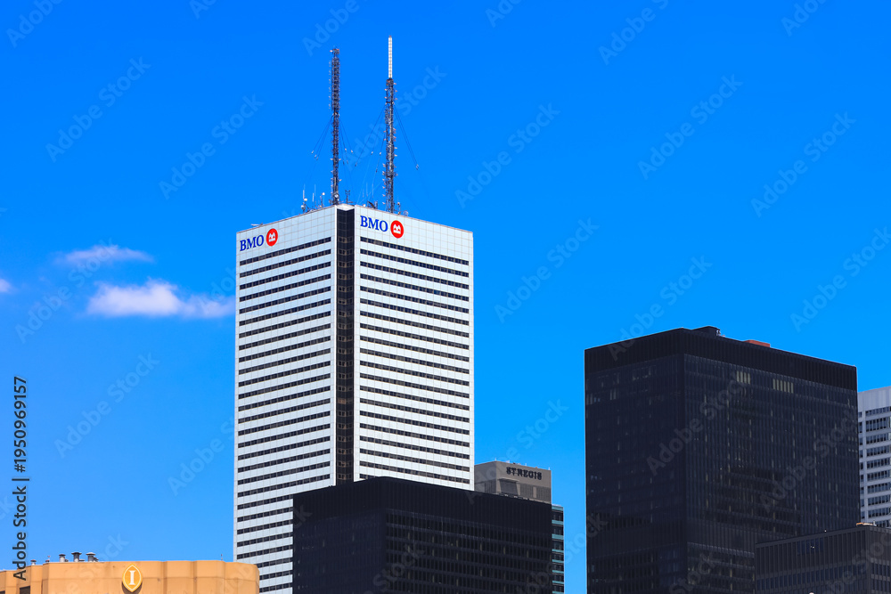 Obraz premium First Canadian Place BMO bank skyscraper dominating Toronto financial district skyline