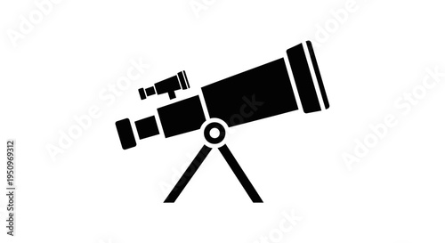 Telescope on tripod stand instrument.