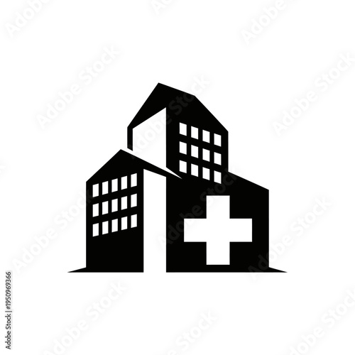 Hospital Building Medical Facility Icon.