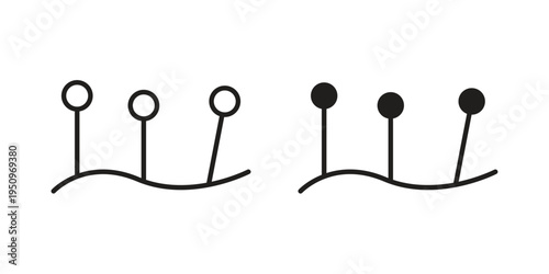 Acupuncture icon for web apps, mobile apps. Graphic element illustration