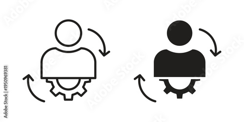 Adaptation icon for web apps, mobile apps. Graphic element illustration