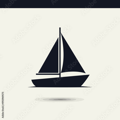 Sailboat in the water sailing.