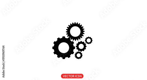 Black gear wheels mechanical parts.