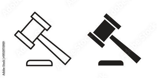 auction hammer icon for web apps, mobile apps. Graphic element illustration