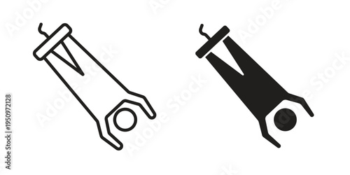 Bungee jumping icon for web apps, mobile apps. Graphic element illustration