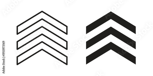 Chevrons icon for web apps, mobile apps. Graphic element illustration