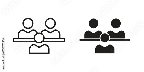 Committee icon for web apps, mobile apps. Graphic element illustration