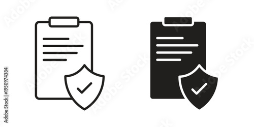 Contract coverage icon for web apps, mobile apps. Graphic element illustration