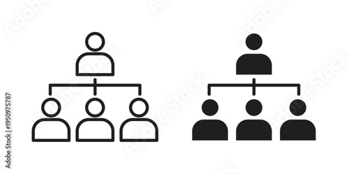 Department head icon for web apps, mobile apps. Graphic element illustration