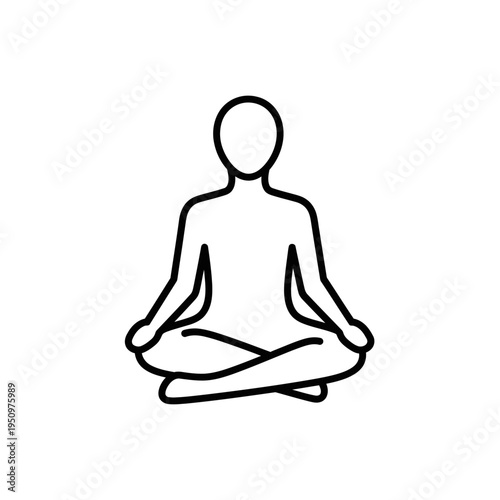 Person sitting in meditation posture.