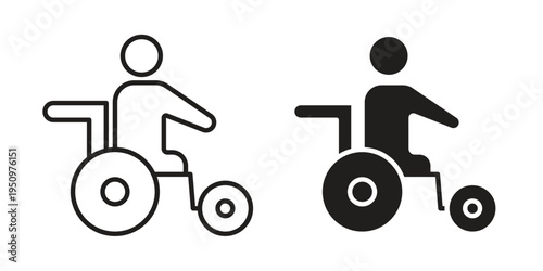Disabled icon for web apps, mobile apps. Graphic element illustration