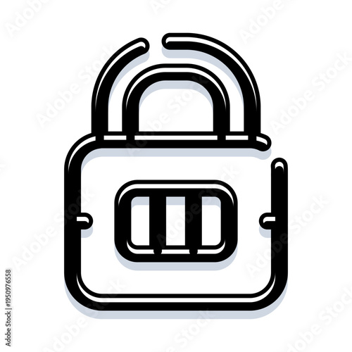 Padlock icon symbolizing data security and privacy for websites, networks and files secure access, encryption and protection for online information and digital transactions