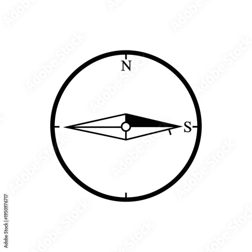Compass Navigation Tool Direction Indicator.