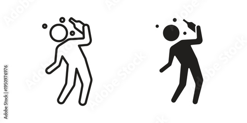 Drunk human icon for web apps, mobile apps. Graphic element illustration