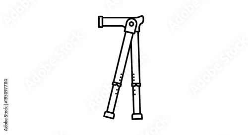 Adjustable Folding Bipod for Rifle or Camera, Compact and Portable