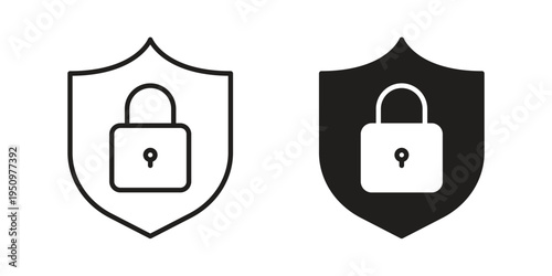Encryption icon for web apps, mobile apps. Graphic element illustration