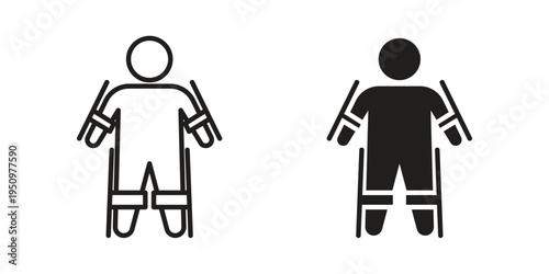 Exoskeleton icon for web apps, mobile apps. Graphic element illustration