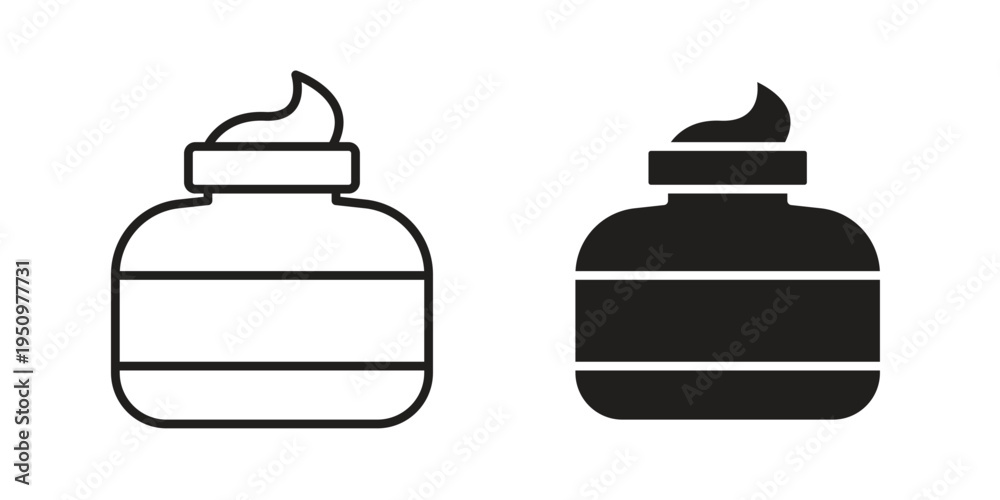 Obraz premium Facial cream icon for web apps, mobile apps. Graphic element illustration