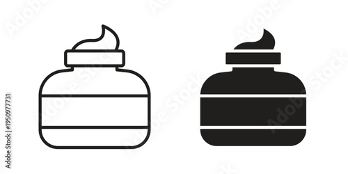 Facial cream icon for web apps, mobile apps. Graphic element illustration