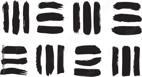 Vector set of hand-drawn brush
