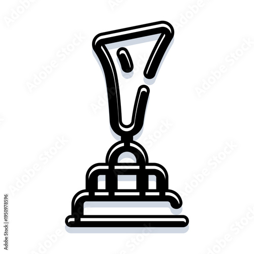 Trophy icon presenting a symbol of winning, accomplishment, and overcoming challenges, representing recognition for outstanding performance and merit in various competitions