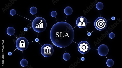 S L A service level agreement network connection business technology concept sla agreement business contract