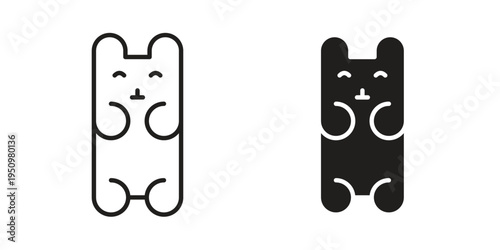 Gummy bear icon for web apps, mobile apps. Graphic element illustration