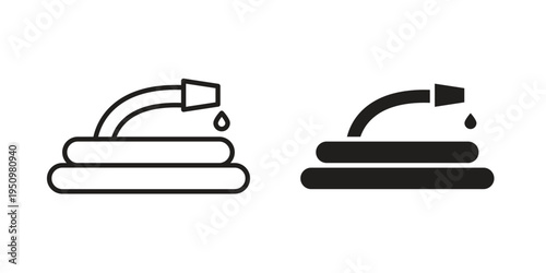 Hose icon for web apps, mobile apps. Graphic element illustration