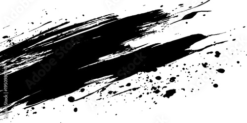 Abstract black paint strokes dance across a visual canvas. conveying dynamic energy. perfect for adding depth and impact to design projects. 