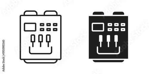 Ice cream maker icon for web apps, mobile apps. Graphic element illustration