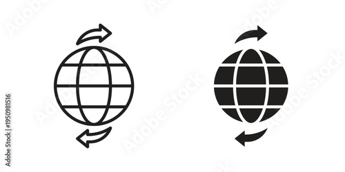 Import-export icon for web apps, mobile apps. Graphic element illustration