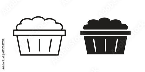 laundry hamper icon for web apps, mobile apps. Graphic element illustration