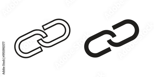 Link icon for web apps, mobile apps. Graphic element illustration