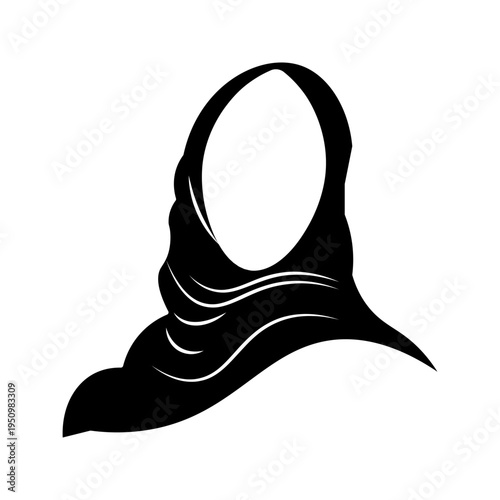 Hijab icon on white background