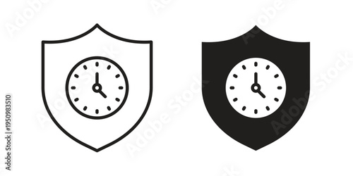 Long term protection icon for web apps, mobile apps. Graphic element illustration
